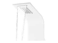 Painel de duche com chuveiro e torneira alumínio 130 cm branco 02_0003430