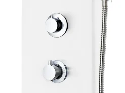 Painel de duche com chuveiro e torneira alumínio 130 cm branco 02_0003430