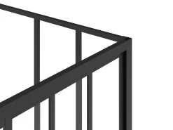 Painel de duche com porta de correr preto mate 120 x 80 x 195 cm - URBANIK