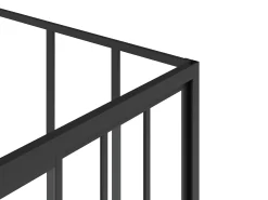 Painel de duche com porta de correr preto mate 100 x 80 x 195 cm - URBANIK