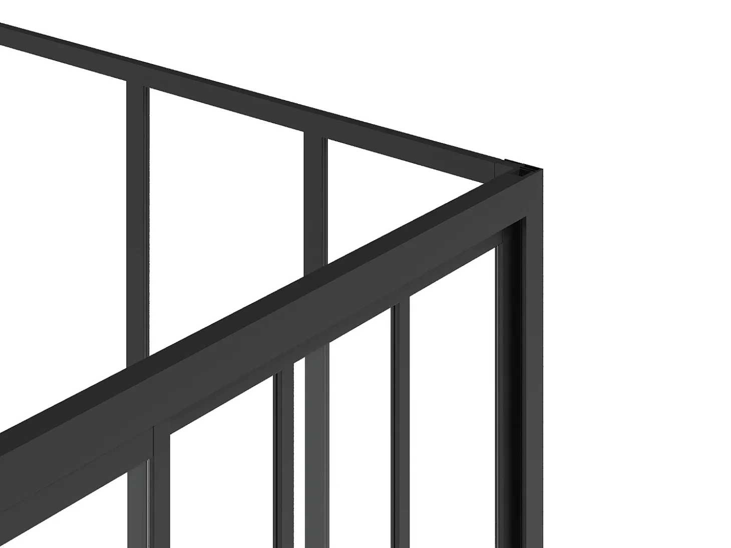 Painel de duche com porta de correr preto mate 100 x 80 x 195 cm - URBANIK