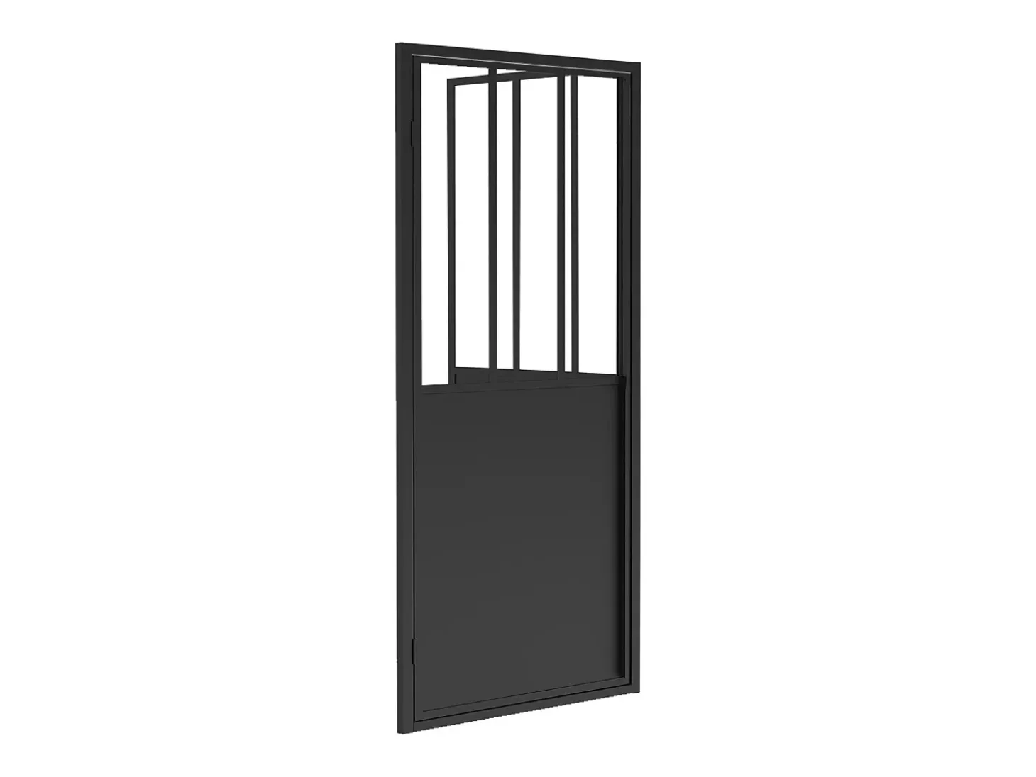 Painel de duche com porta giratória preto mate 80 x 80 x 195 cm - URBANIK