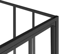 Painel de duche com porta giratória preto mate 80 x 80 x 195 cm - URBANIK