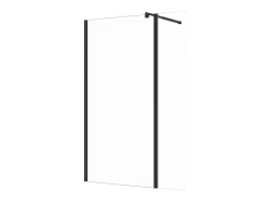 Painel de duche e painel pivotante - Preto mate - Vidro 6 mm - 100x200 cm - DAREN