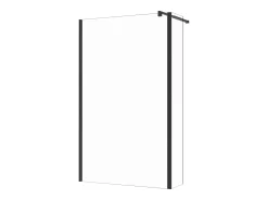 Painel de duche e porta pivotante - Preto mate - Vidro 6 mm - 120x200 cm - DAREN