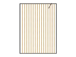 Painel de duche estilo italiano alumínio efeito madeira 140 x 200 cm - TOPEKA