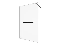 Painel de duche estilo italiano com toalheiro 120 x 200 cm preto mate - KRISTEN