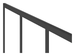Painel de duche estilo italiano e atelier preto fosco 100x200 cm URBANIK