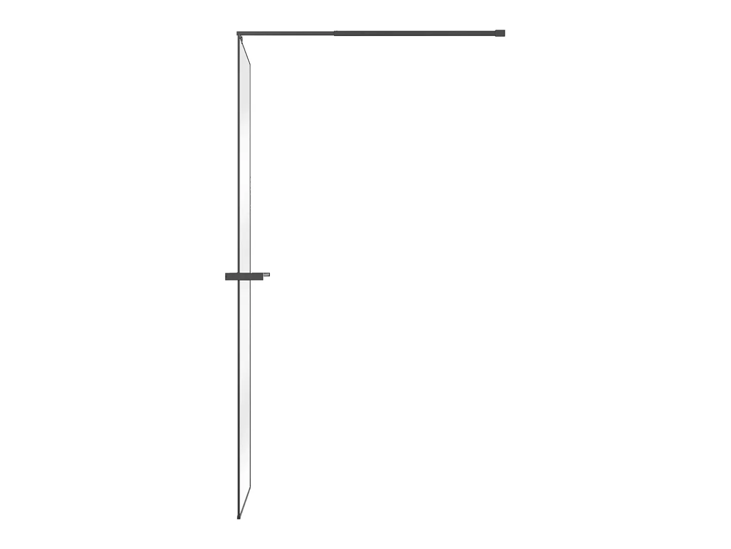 Painel de duche estilo italiano, toalheiro e prateleira 120 x 200 cm preto - BONPERO