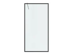 Painel de duche estilo italiano 100x200 cm preto fosco vidro temperado - AMBERI