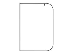 Painel de duche estilo italiano curvo 140 x 200 cm preto - DOUYANO