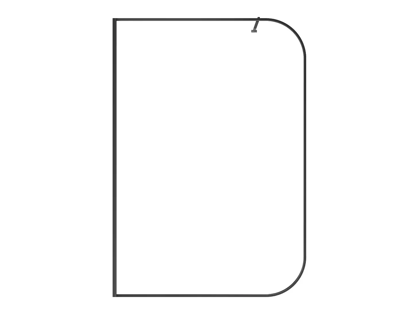 Painel de duche estilo italiano curvo 140 x 200 cm preto - DOUYANO