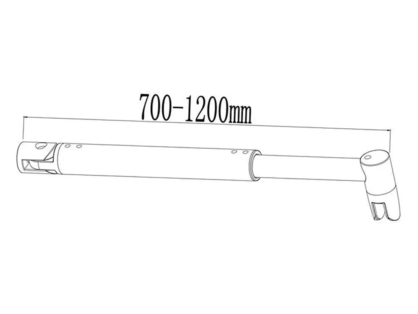 Painel de duche Fixo 1 folha Vidro Anti-calcário 8mm 157x200cm com Duas barras ajustáveis 70-120cm-AICA