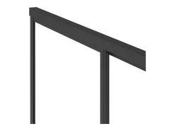 Painel de duche fixo com porta de correr preto fosco 140 x 80 x 195 cm TORONI