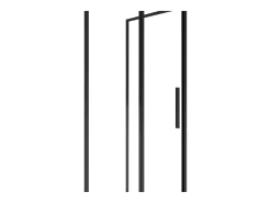 Painel de duche fixo com porta de correr preto fosco 140 x 80 x 195 cm TORONI