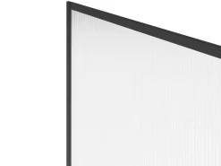 Painel de duche fixo em metal preto mate estilo design 120x200 cm VIRANA