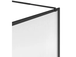 Painel de duche fixo em metal preto mate estilo design 120x200 cm VIRANA