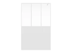 Painel de duche italiano branco fosco estilo atelier 120x200 cm URBANIK