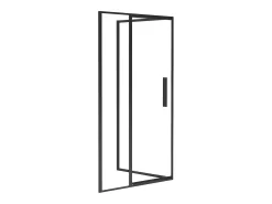 Painel de duche porta giratória preto fosca estilo industrial 120 x 80 x 195 cm, TORONI