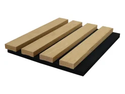 Painel de parede acústico cor madeira natural clara 3,12 m², conjunto 2 peças - PENCIA