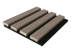 Painel de parede acústico cor madeira natural escura 3,12 m², conjunto 2 peças PENCIA
