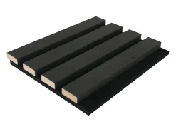 Painel de parede acústico cor madeira cinza antracite 3,12 m², conjunto 2 peças PENCIA