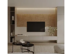 Painel de parede carvalho 52x0.8x52