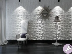 Painel de parede 3D ANGLY para pintar - pack de 3m²