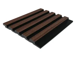 Painel de parede 3D, pack de 3,71 m² cor natural escuro e preto, 8 peças - TATIANA