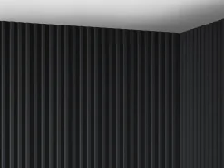Painel de parede 3D, pacote de 2,83 m², preto, conjunto de 8 peças, CLINTON