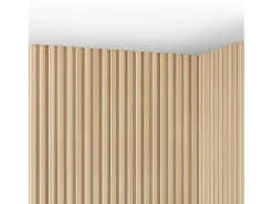 Painel de parede 3D, pacote de 3,71 m², cor madeira natural clara, conjunto de 8 peças, TATIANA