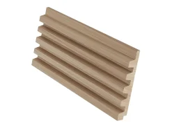 Painel de parede 3D, pacote de 3,71 m², cor madeira natural clara, conjunto de 8 peças, TATIANA