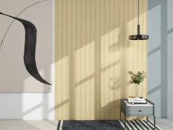 Painel de parede ondulado cor madeira natural clara 2,54 m², conjunto de 8 peças - LIPOLA