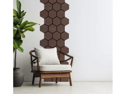 Painel de parede 62x76x2 cm castanho