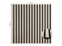 Painel de parede 60x60x2,5 cm cinza