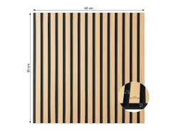 Painel de parede 60x60x2,5 cm painéis acústicos naturais para som
