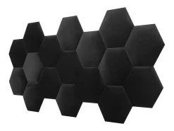 Painel decorativo para cabeceira HOPE em veludo cinza, 220 cm de comprimento