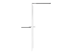 Painel estilo italiano com toalheiro e prateleiras 140x200 cm preto fosco - POMARO
