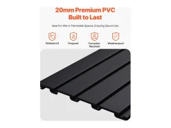 Painel Mural de Lamas SucceBuy, 122 x 122 cm, Lamas de Garagem em PVC Preto, Design Modular