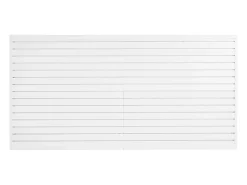 Painel Mural de Lamas SucceBuy, 244 x 122 cm, Lamas de Garagem em PVC Branco, com Acessórios de Instalação