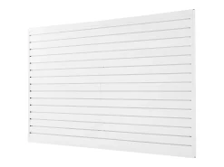 Painel Mural de Lamas SucceBuy, 244 x 122 cm, Lamas de Garagem em PVC Branco, com Acessórios de Instalação