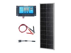 Painel Solar Monocristalino SucceBuy, 100 W 12 V, Kit de Painel com Controlador, para Acampar, Fazer Caminhadas, Uso Fora da Rede