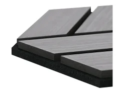 Painéis Acústicos de Parede 30x26 cm Cinza Hexágono Colmeia Conjunto 16 Peças 3D
