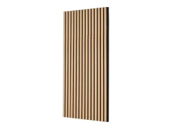 Painéis Acústicos SucceBuy 59.9 x 119.8 cm, Painéis Acústicos de Listras de Madeira, Decoração de Parede Moderna, Carvalho Claro