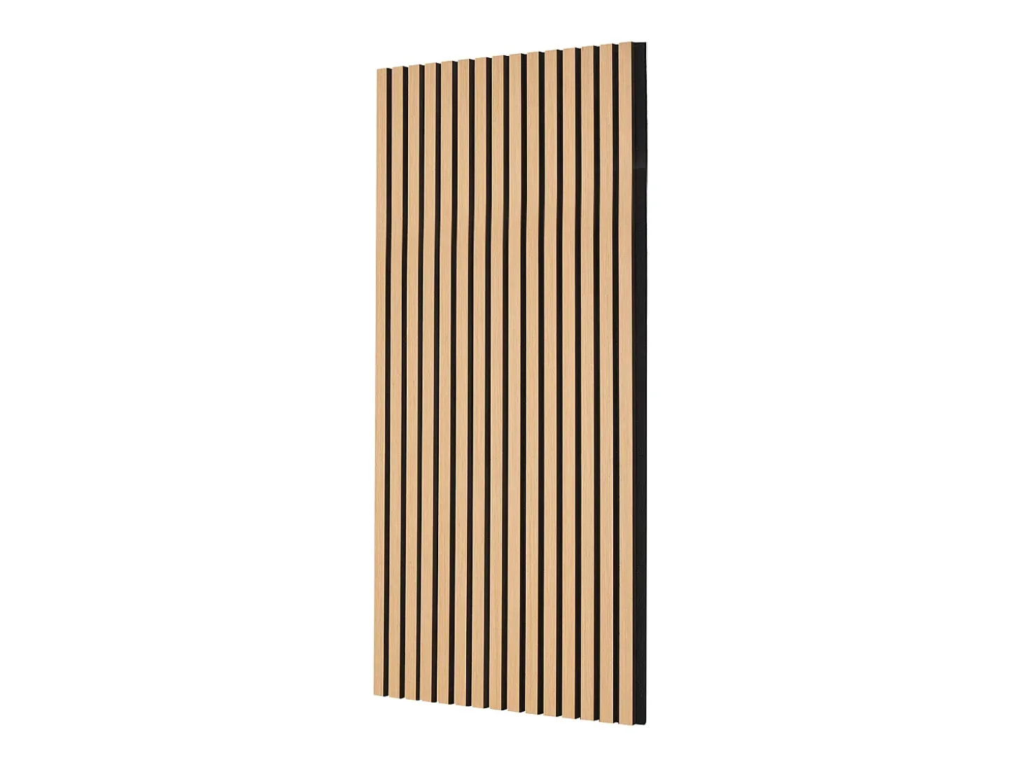 Painéis Acústicos SucceBuy 59.9 x 119.8 cm, Painéis Acústicos de Listras de Madeira, Decoração de Parede Moderna, Carvalho Claro