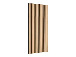 Painéis Acústicos SucceBuy 59.9 x 119.8 cm, Painéis Acústicos de Listras de Madeira, Decoração de Parede Moderna, Carvalho Claro