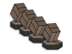 Painéis Acústicos 30x26 cm Castanho Hexágono Colmeia