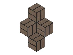 Painéis Acústicos 30x26 cm Castanho Hexágono Favo de Mel