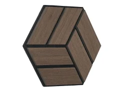 Painéis Acústicos 30x26 cm Castanho Hexágono Colmeia