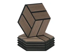 Painéis acústicos 30x26 cm Castanho